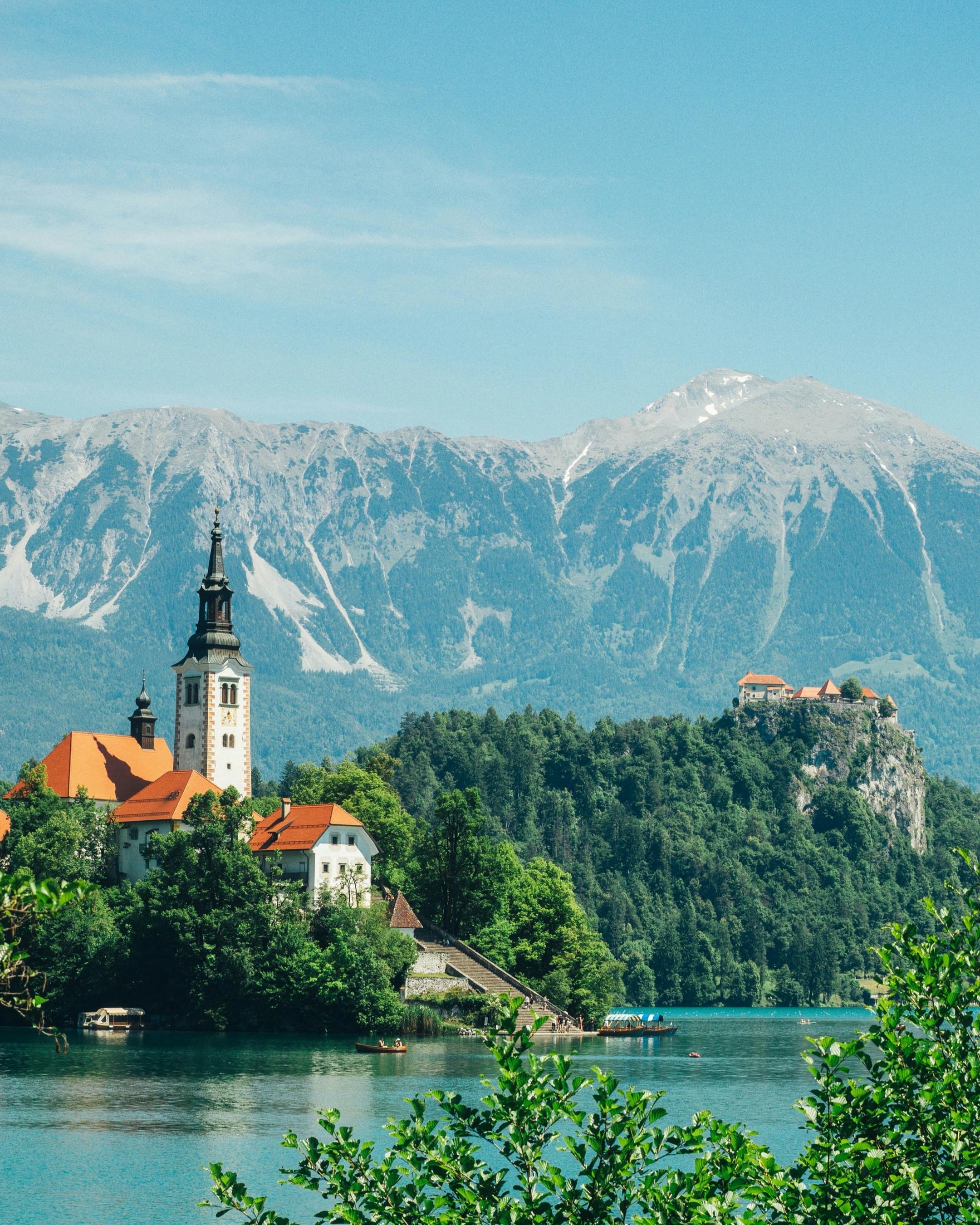 European lake town